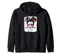 Yes Im Both of Them Britain and Kenya Mix Girl Heritage Zip Hoodie