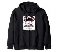 Yes Im Both of Them Britain and Poland Mix Girl Heritage Zip Hoodie