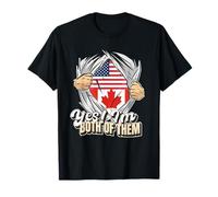 Yes I'm Both Of Them Dual Citizenship Canada T-Shirt