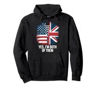 Yes, I'm Both Of Them Half American Half British Heritage Pullover Hoodie