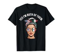 Yes I'm Both of Them Mexican American Flag Woman T-Shirt