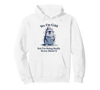 Yes I'm Cold But Being Really Brave About It Penguin Winter Pullover Hoodie