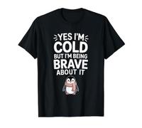 Yes I'm Cold But I'm Being Really Brave About It - Value Graphic T-Shirt, Men, Black, S
