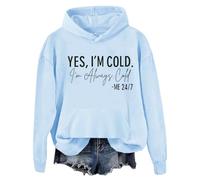 Yes I'm Cold I'm Always Cold Hoodie, Yes Im Cold Me 24/7 Always Cold Sweatshirt Carolina Blue