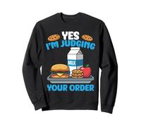 Yes Im Judging Your Order Food Service Worker Lunch Lady Sweatshirt