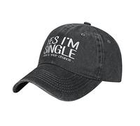 Yes I'm Single Now'S Your Chance Unisex Adjustable Baseball Cap Trucker Hats Black