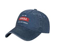 Yes I'm Single Now'S Your Chance Unisex Adjustable Baseball Cap Trucker Hats Navy Blue