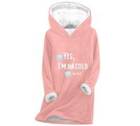 Yes I'm Still Freezing Hoodies for Women UK Ladies Jumpers Sherpa Fleece Lined Sweatshirts Casual Loose Pullover Blouse Long Sleeve Thermal Sweater Underwear Fall Winter Outfits