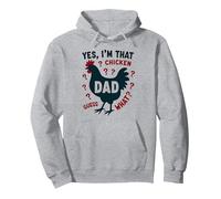 Yes, I'm That Chicken Dad Guess What Butt Humor for Fathers Pullover Hoodie, Adult Unisex, Heather Grey, S