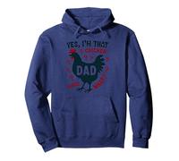 Yes, I'm That Chicken Dad Guess What Butt Humor for Fathers Pullover Hoodie, Adult Unisex, Navy, S