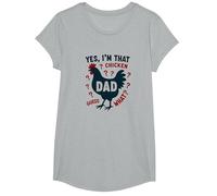 Yes, I'm That Chicken Dad Guess What Butt Humor for Fathers T-Shirt, Girls, Heather Grey, XS