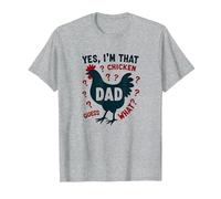 Yes, I'm That Chicken Dad Guess What Butt Humor for Fathers T-Shirt, Men, Heather Grey, 3XL