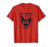 Yes, I'm That Chicken Dad Guess What Butt Humor for Fathers T-Shirt, Men, Red, L