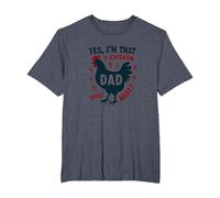 Yes, I'm That Chicken Dad Guess What Butt Humor for Fathers T-Shirt, Men's Big and Tall, Heather Blue, 4X Tall