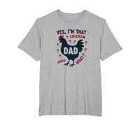 Yes, I'm That Chicken Dad Guess What Butt Humor for Fathers T-Shirt, Men's Big and Tall, Heather Grey, 5X Tall