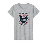 Yes, I'm That Chicken Dad Guess What Butt Humor for Fathers T-Shirt, Women, Heather Grey, S