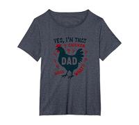 Yes, I'm That Chicken Dad Guess What Butt Humor for Fathers T-Shirt, Women's Plus, Heather Blue, 4X