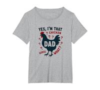 Yes, I'm That Chicken Dad Guess What Butt Humor for Fathers T-Shirt, Women's Plus, Heather Grey, 4X