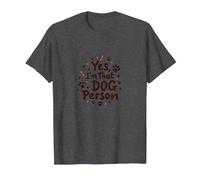 Yes, I'm That Dog Person - Paw Print Pet Lover T-Shirt, Men, Dark Heather Grey, XXL