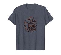 Yes, I'm That Dog Person - Paw Print Pet Lover T-Shirt, Men, Heather Blue, 5XL