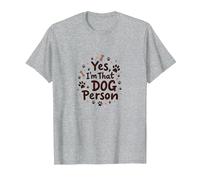 Yes, I'm That Dog Person - Paw Print Pet Lover T-Shirt, Men, Heather Grey, M