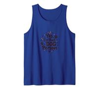 Yes, I'm That Dog Person - Paw Print Pet Lover Tank Top, Men, Royal Blue, XXL