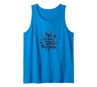 Yes, I'm That Dog Person - Paw Print Pet Lover Tank Top, Men, Sapphire, S