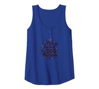 Yes, I'm That Dog Person - Paw Print Pet Lover Tank Top, Women, Royal Blue, XXL