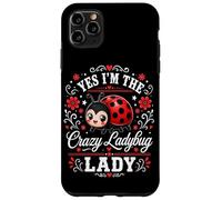 Yes I'm The Crazy Ladybug Lady Floral Cute Beetle Aesthetic Case for iPhone 11 Pro Max