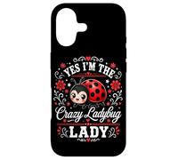 Yes I'm The Crazy Ladybug Lady Floral Cute Beetle Aesthetic Case for iPhone 17