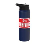 Yes I'm Thriving Winner Motivation Positivity Stainless Steel Insulated Water Bottle