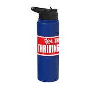 Yes I'm Thriving Winner Motivation Positivity Stainless Steel Insulated Water Bottle