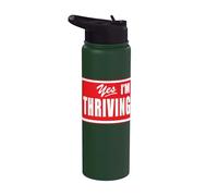 Yes I'm Thriving Winner Motivation Positivity Stainless Steel Insulated Water Bottle