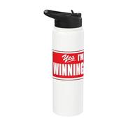 Yes I'm Winning Sales Award Motivation Positity Apparel Stainless Steel Insulated Water Bottle
