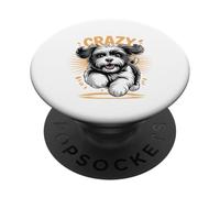 Yes Im with Crazy Cute Family Small Dog Lover Funny Havanese PopSockets Adhesive PopGrip