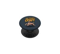 Yes I'm with Crazy Funny Cute Pet Breed Dog Afghan Hound PopSockets Adhesive PopGrip