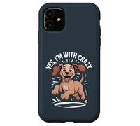 Yes Im with Crazy Hungarian Pointer Hunting Dog Funny Vizsla Case for iPhone 11