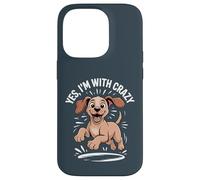 Yes Im with Crazy Hungarian Pointer Hunting Dog Funny Vizsla Case for iPhone 14 Pro