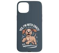Yes Im with Crazy Hungarian Pointer Hunting Dog Funny Vizsla Case for iPhone 15 Plus