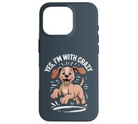 Yes Im with Crazy Hungarian Pointer Hunting Dog Funny Vizsla Case for iPhone 16 Pro