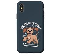 Yes Im with Crazy Hungarian Pointer Hunting Dog Funny Vizsla Case for iPhone X/XS