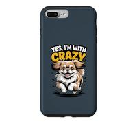 Yes Im with Crazy Small Dog Breed Owner Cute Funny Pekingese Case for iPhone 7 Plus/8 Plus