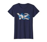 YES Indy Ref 2 T-Shirt - Scotland Scottish Independence SNP T-Shirt, Women, Navy Blue, Large