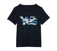 YES Indy Ref 2 T-Shirt - Scotland Scottish Independence SNP T-Shirt, Women's Plus, Black, 5X