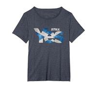 YES Indy Ref 2 T-Shirt - Scotland Scottish Independence SNP T-Shirt, Women's Plus, Heather Blue, 3X