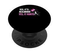 Yes, Its Realwood Yes It Hurts Color Guard Flag PopSockets Adhesive PopGrip