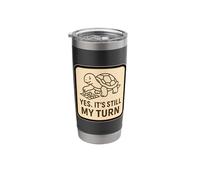 Yes It's Still My Turn Funny Slow Turtle Playing Boardgames Stainless Steel Insulated Tumbler