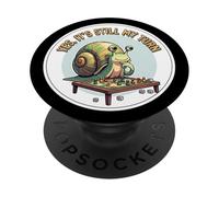 Yes It's Still My Turn Funny Snail Playing Boardgames Lover PopSockets Adhesive PopGrip