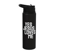 Yes Jesus Loves Me Stainless Steel Insulated Water Bottle