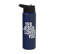Yes Jesus Loves You Stainless Steel Insulated Water Bottle
